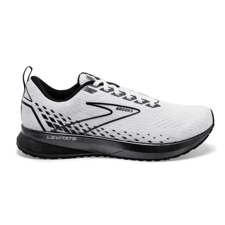 Brooks Levitate 5 Road Running Shoes - Women's - White/Black (68512-XUOH)